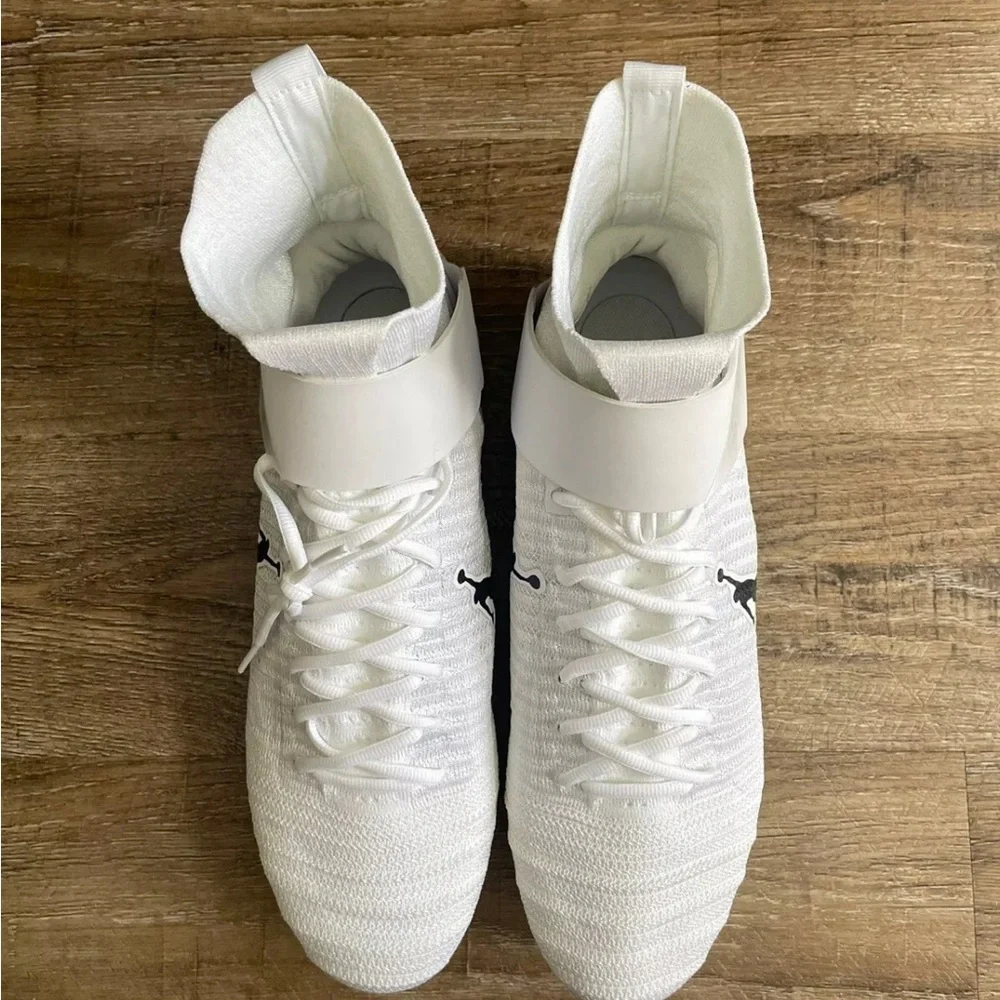 Nike Jordan Alpha Menace Elite 2 Flyknit Football Cleat White Sz 14.5 CV1664-103